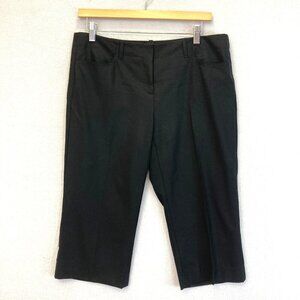 Theory Black Dress Capri Pants Size 10 Wool Office Professional Classic USA